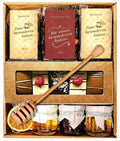 Geschenkkorb mit Tee, Lebkuchen, Honig und Konfitüre